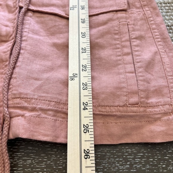 New Directions Dusty Apricot Pink Lightweight Linen  blend Jacket with 6 Pockets - Picture 3 of 16